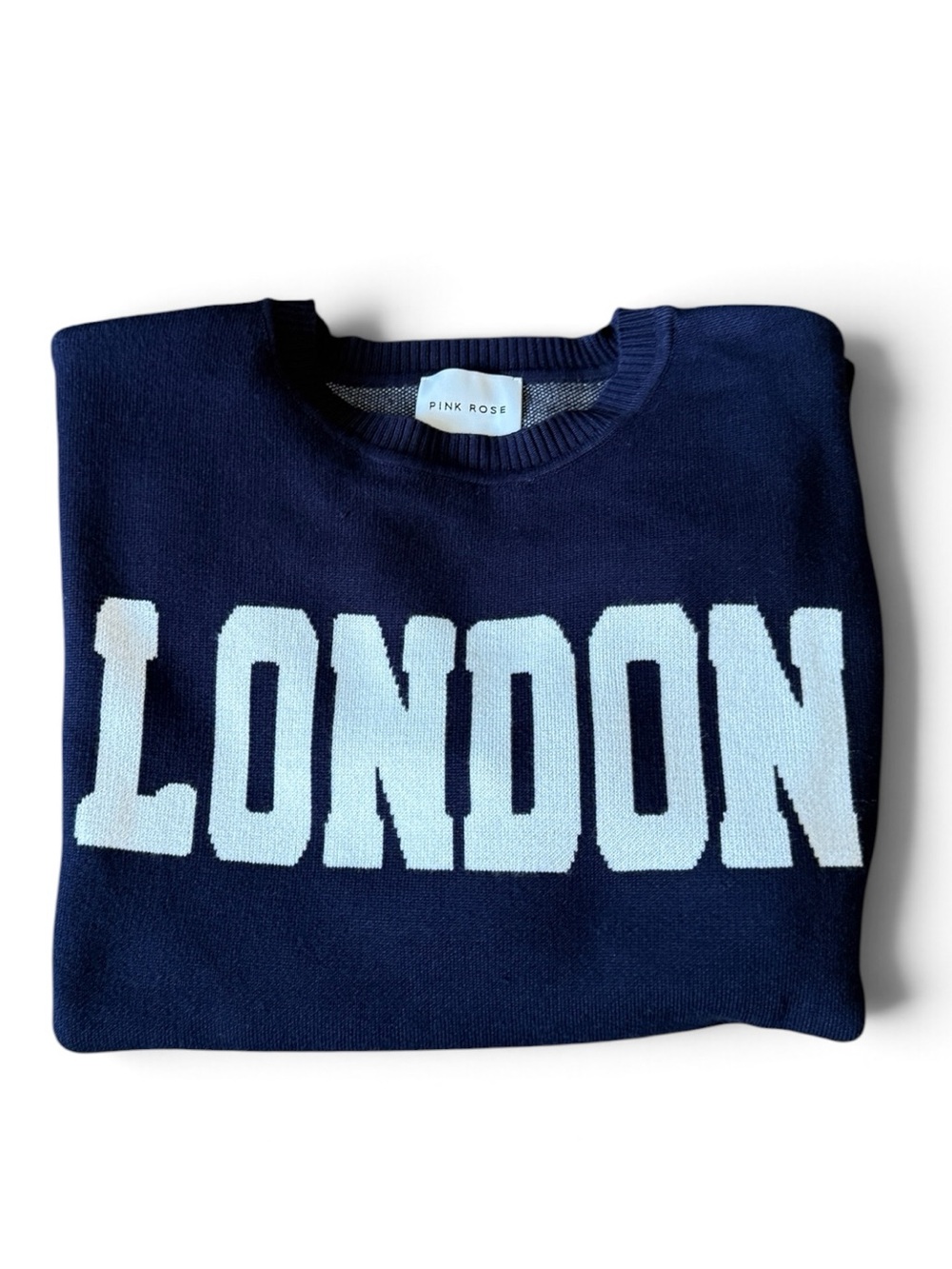 Woman’s Navy Oversized LONDON Sweater size Small - Picture 4 of 9